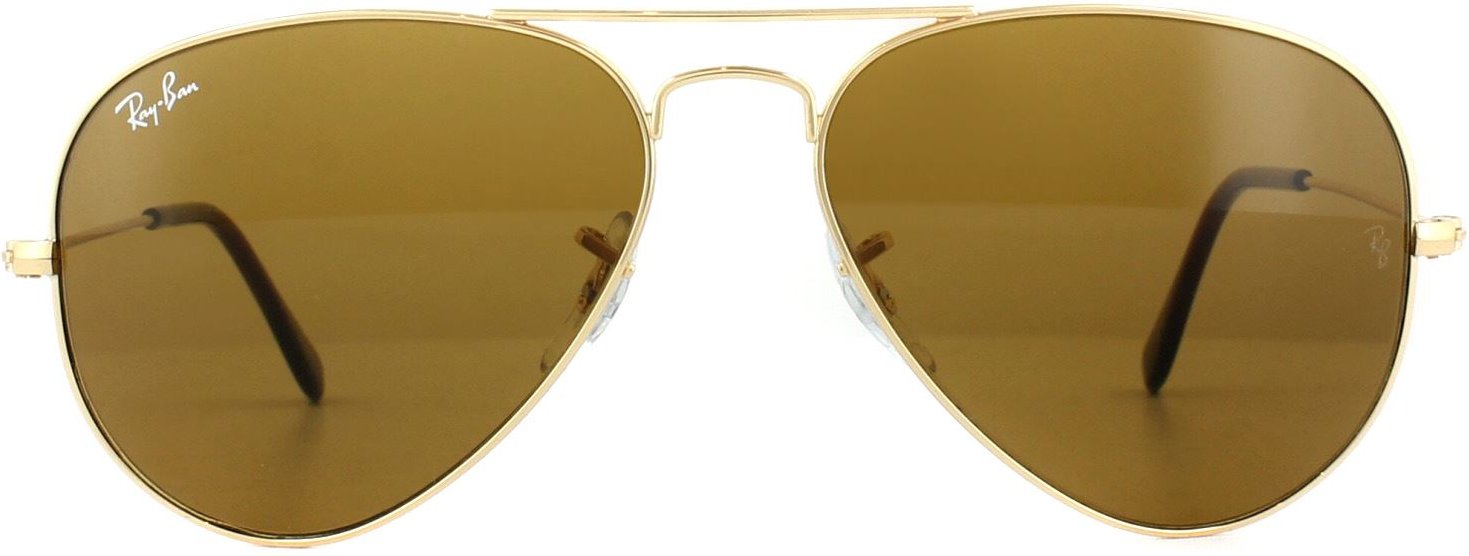 Ray-Ban Lunettes De Soleil Aviator 3025 001/33 Or Brun 58mm