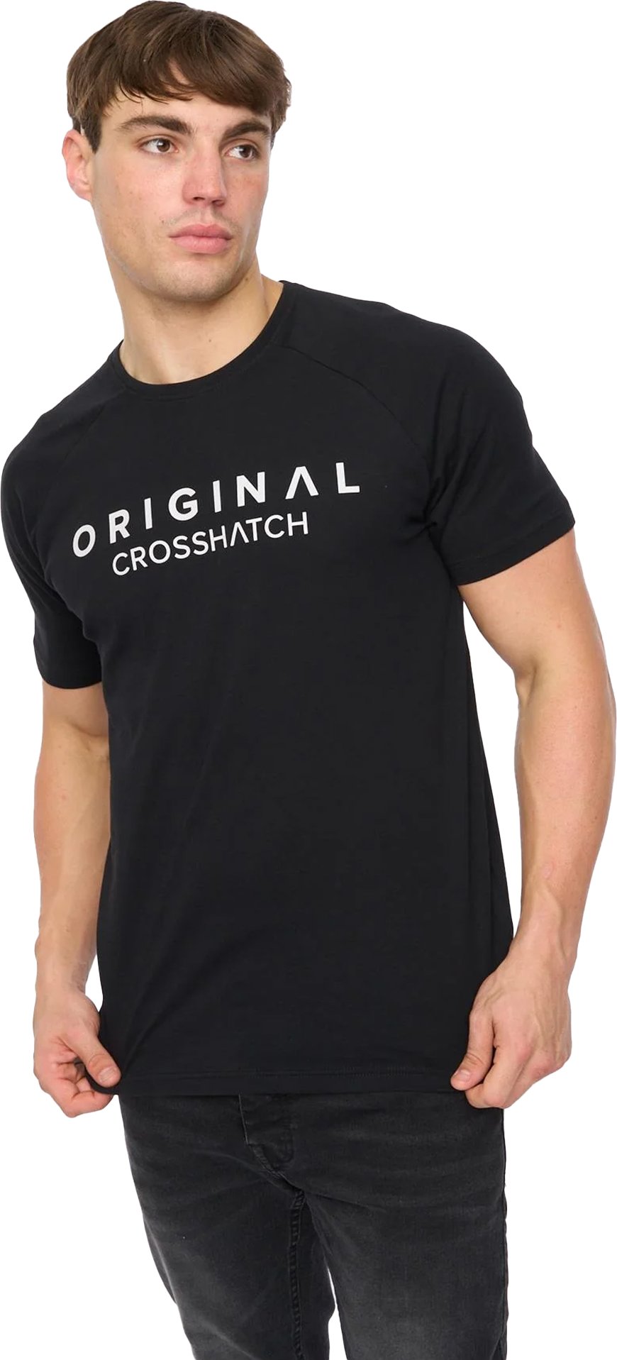 Crosshatch - "Chantlars" T-Shirt für Herren (Schwarz)