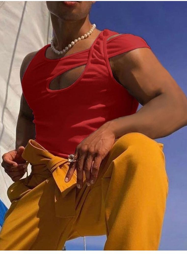 Thumbnail - Herren Tanktop mit asymmetrischem Ausschnitt in Übergrößen