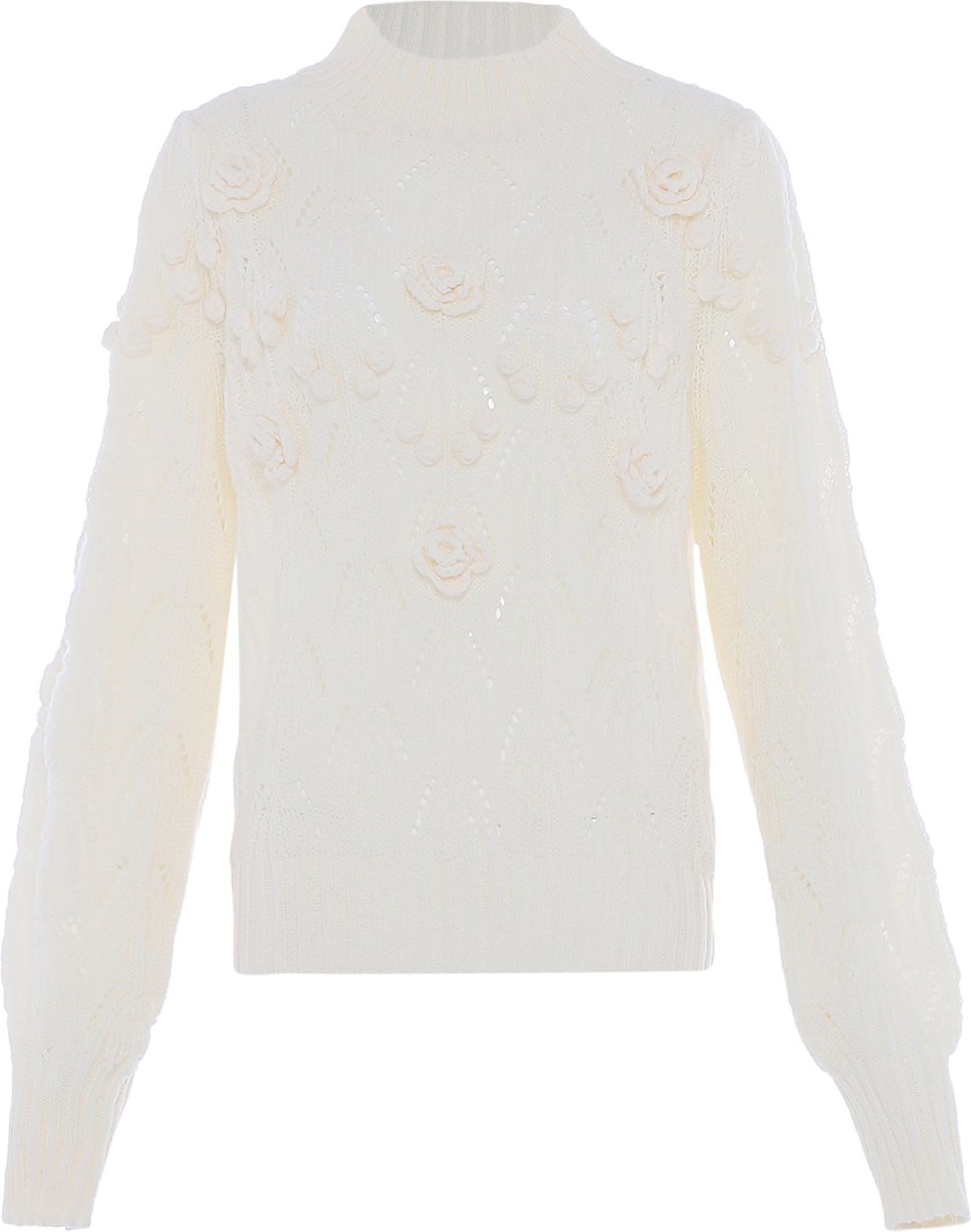 Faina Pullover Damen Wollweiß