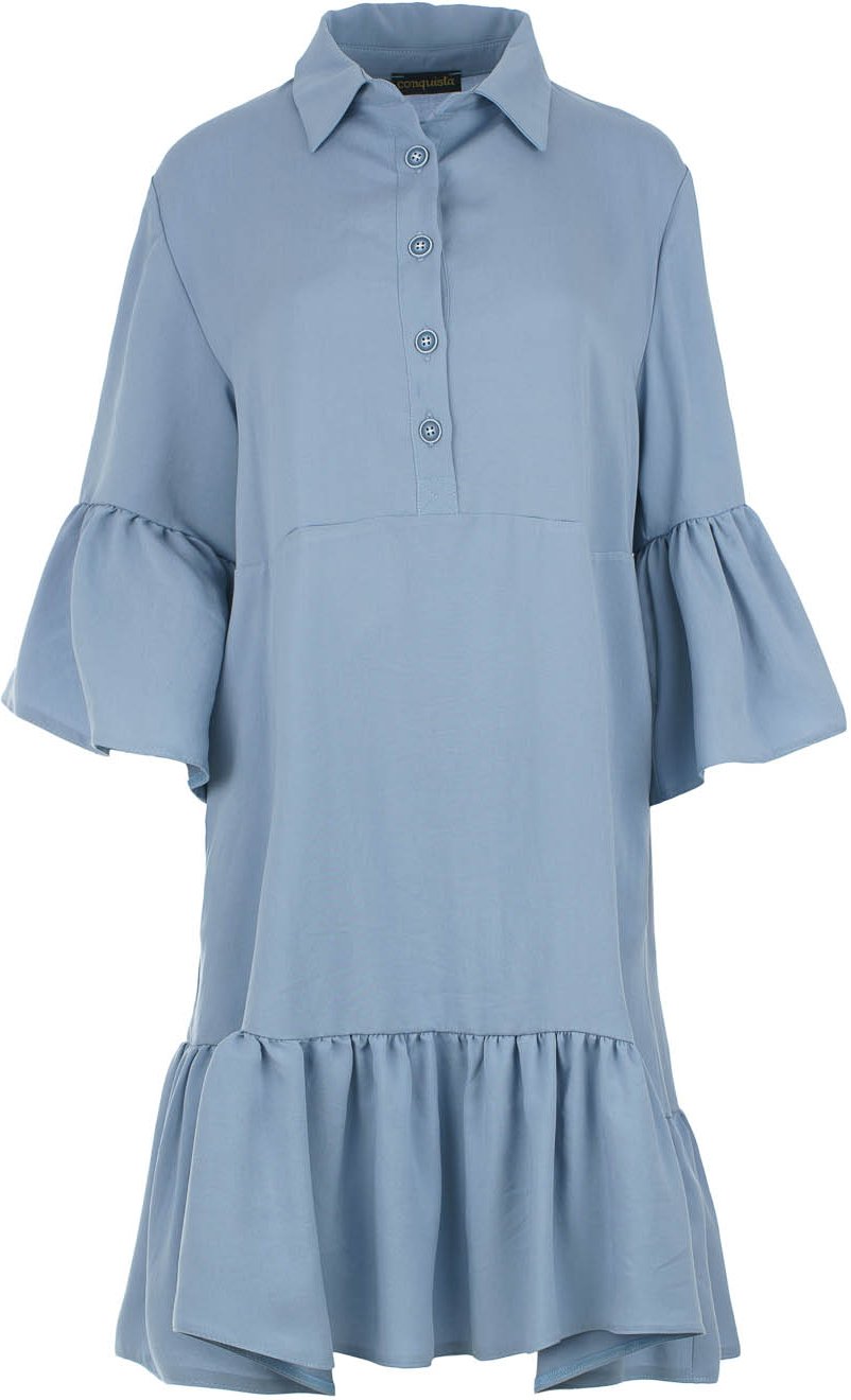 Hemdkleid aus Tencel in Serenity-Blau