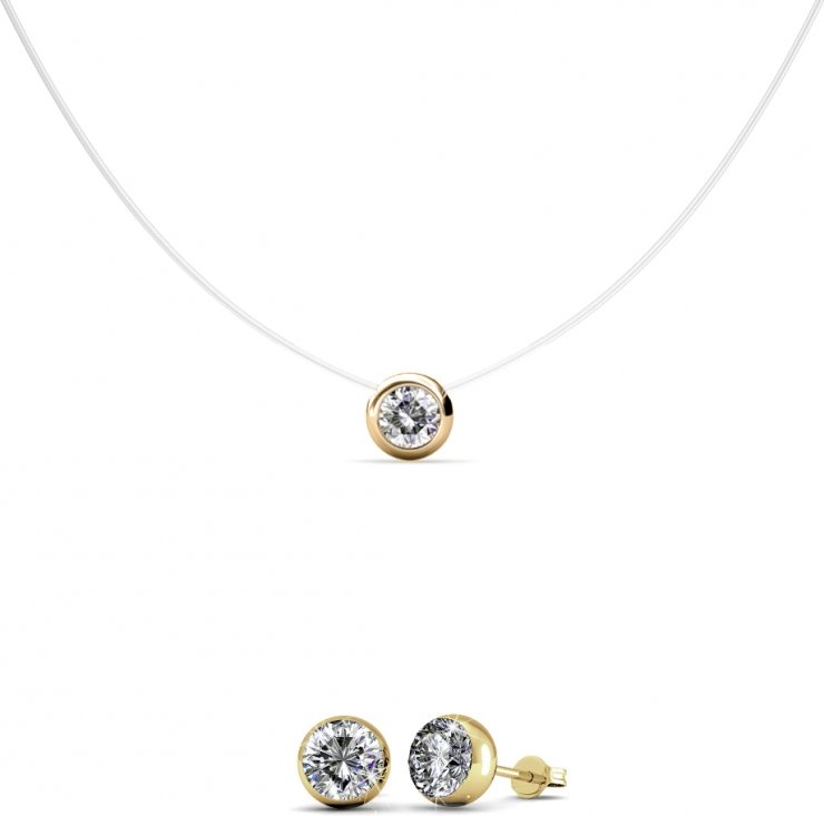 Mond-Set und Box - Gold und Kristall