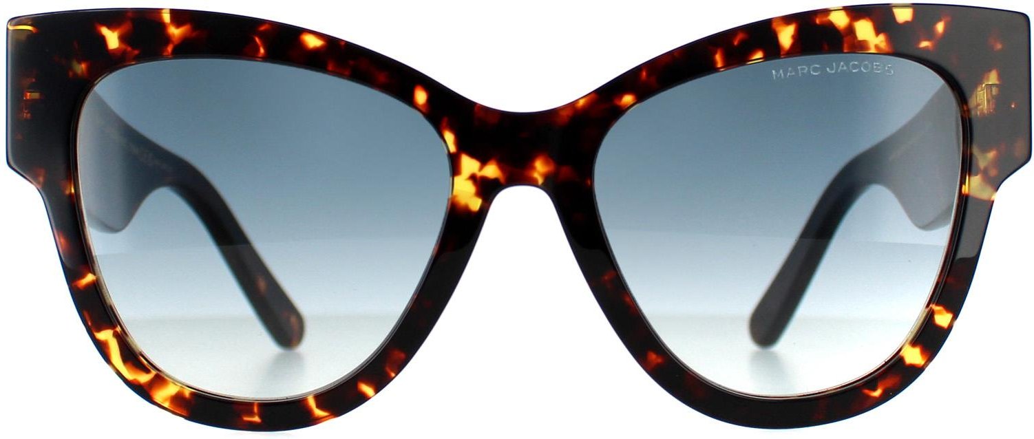 Thumbnail - Marc Jacobs Cat Eye Damen Dunkles Havanna Blau Farbverlauf MARC 697/S