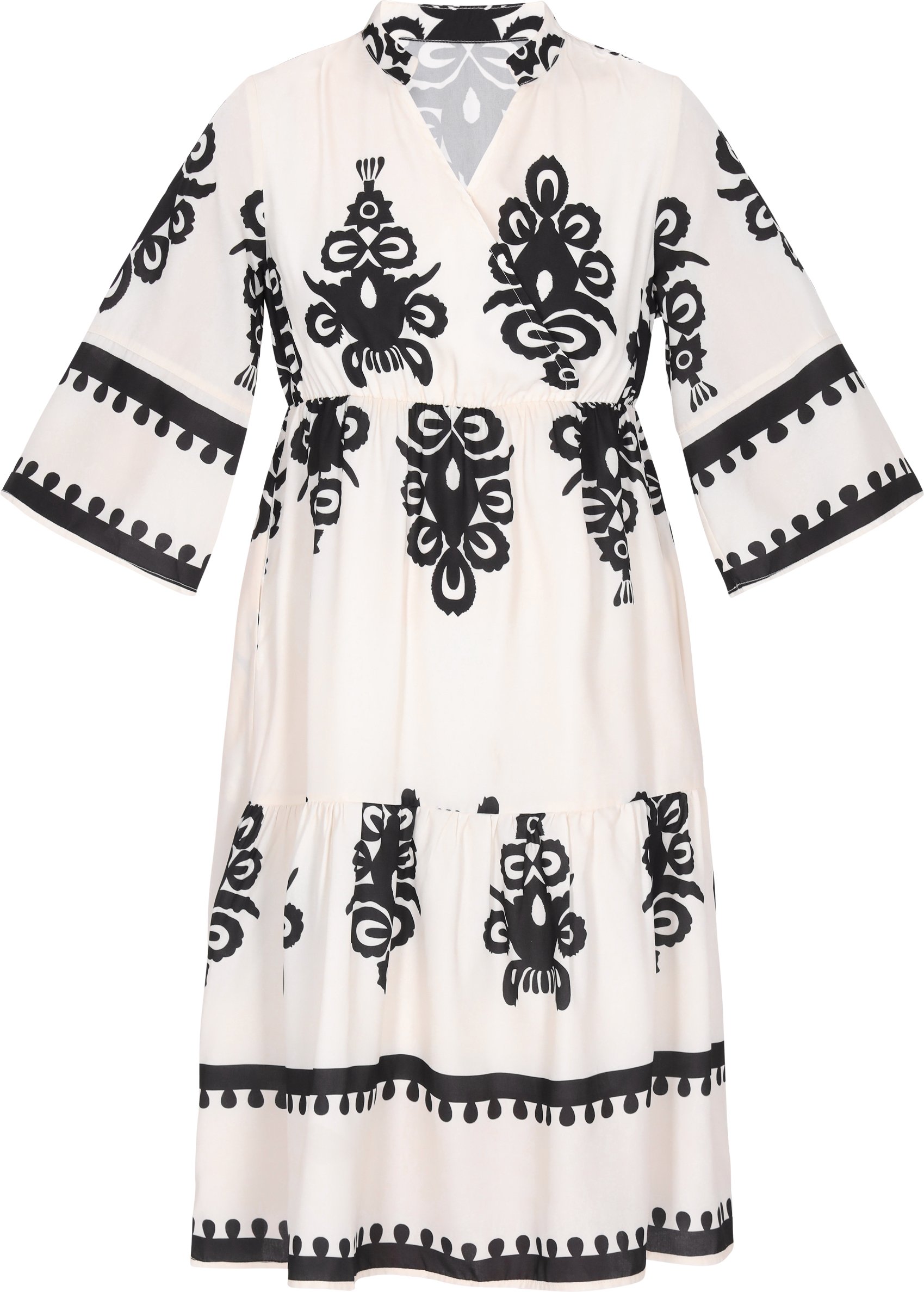 Faina Kleid Frauen beige,schwarz