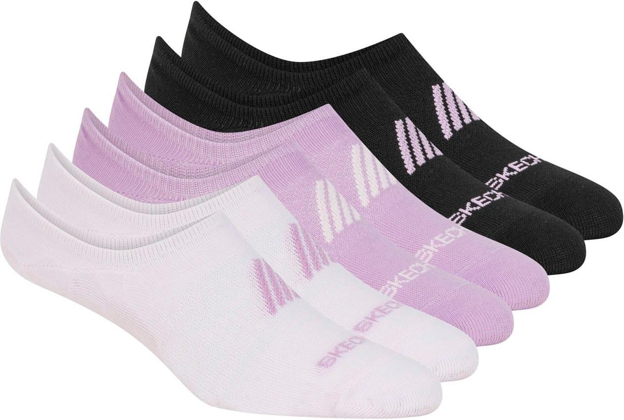 Skechers - No-Show-Socken für Damen (6er-Pack) (Pink/Hellrosa/Schwarz)