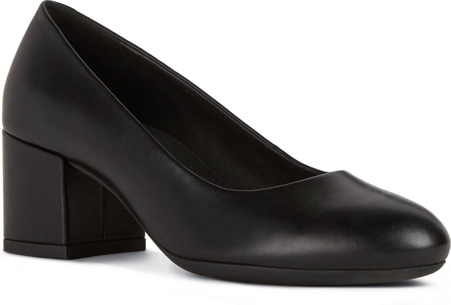 Geox D ELEANA A Leder Rindsleder Vollnarben Damen Schwarz Heels