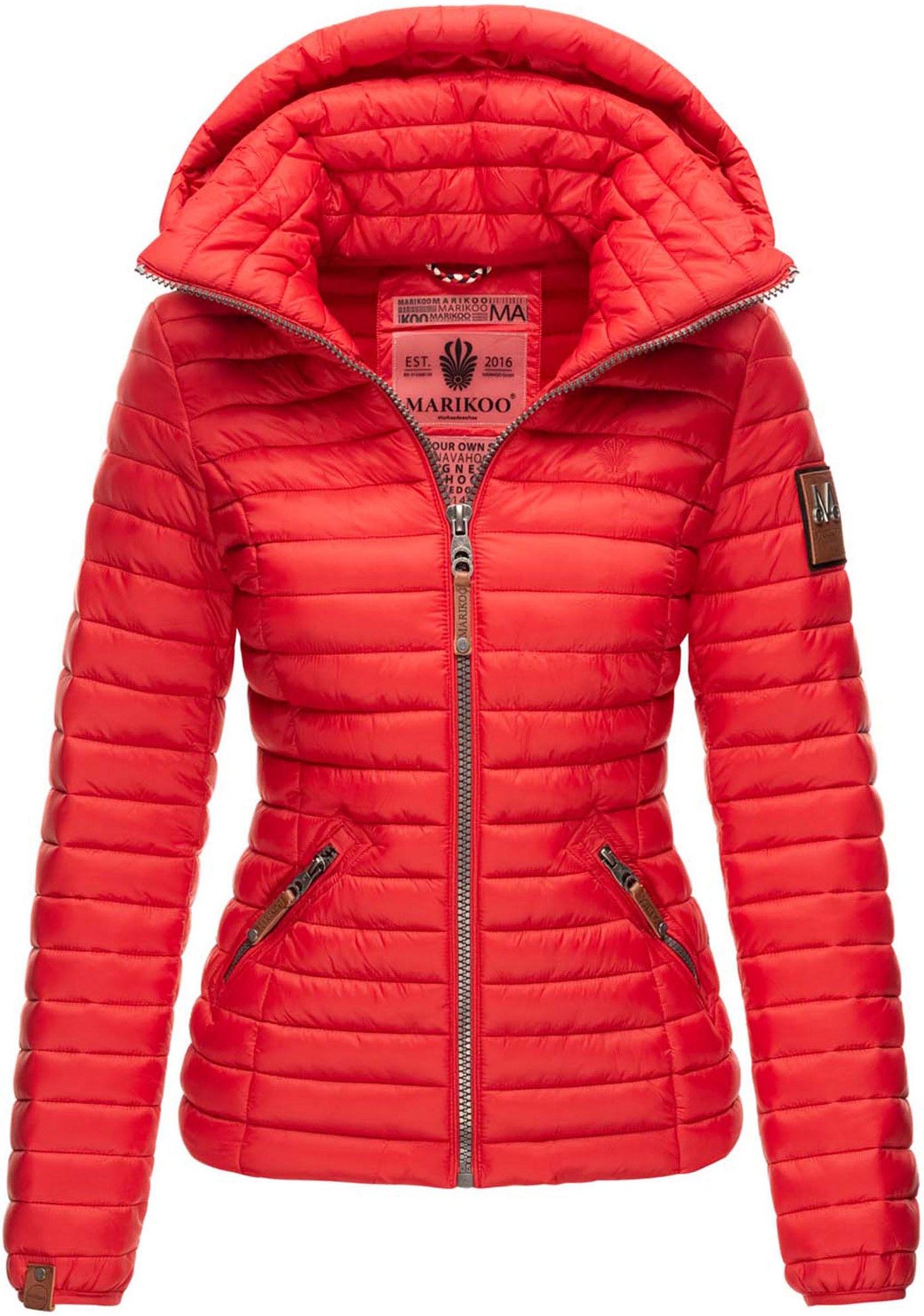 Thumbnail - Marikoo Damen Steppjacke – Löwenbaby, leicht mit abnehmbarer Kapuze