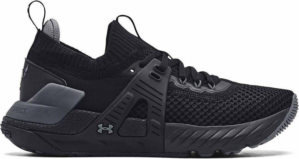 Thumbnail - Under Armor Project Rock 4 Black Womens Trainer