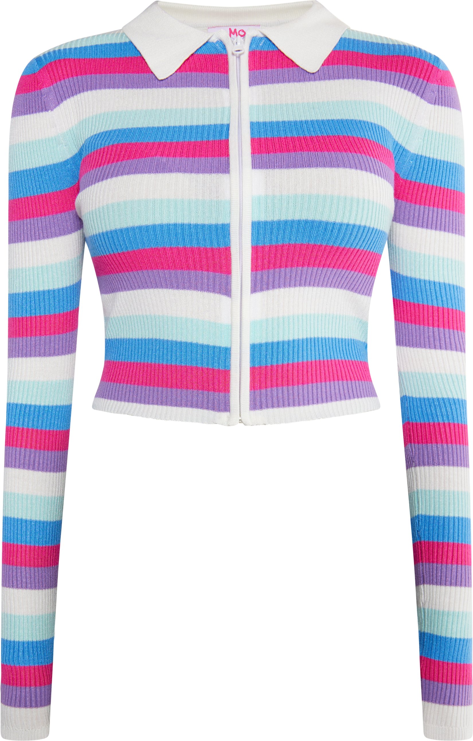 Mymo Gestreifte Zimmer Damen Wollweiß Mehrfarbig