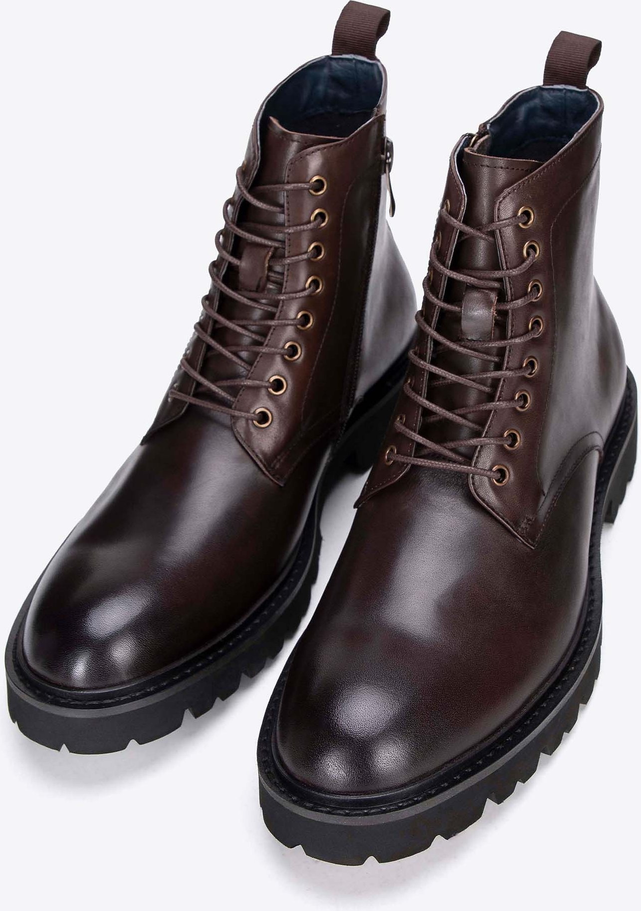 Wittchen Herren-Schnürstiefel aus braunem Naturleder