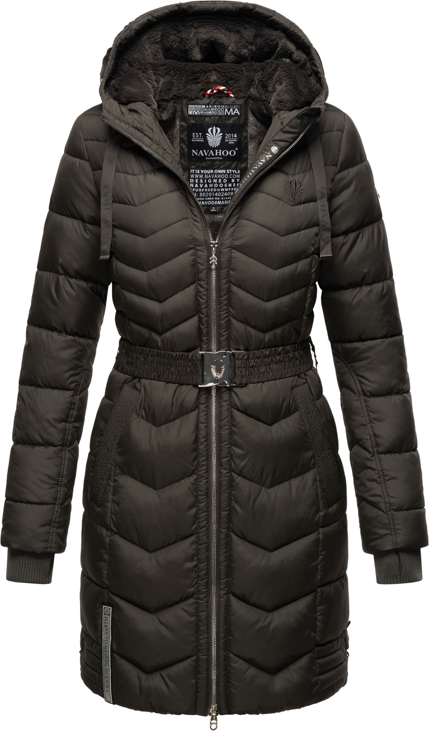 Thumbnail - Navahoo Alpenveilchen Damen Winter Steppjacke – Warm, lang & stylisch