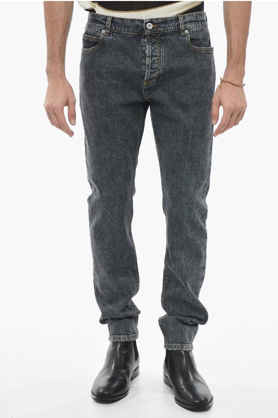 Slim Fit Jeans 15 cm in Grau
