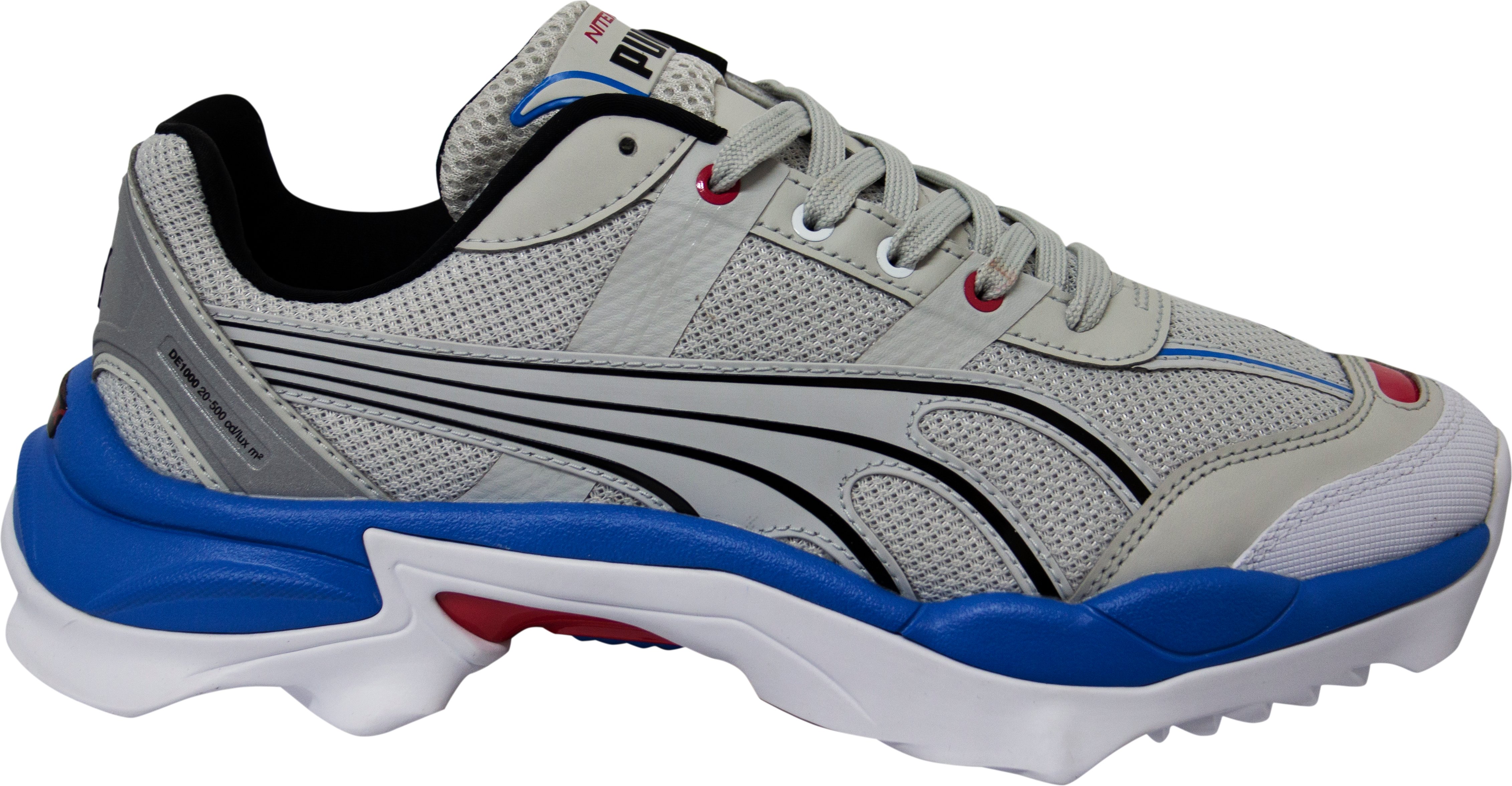 Puma Nitfox Highway Silber Weiß niedriger Schnüren -Herren -Trainer 371480 01