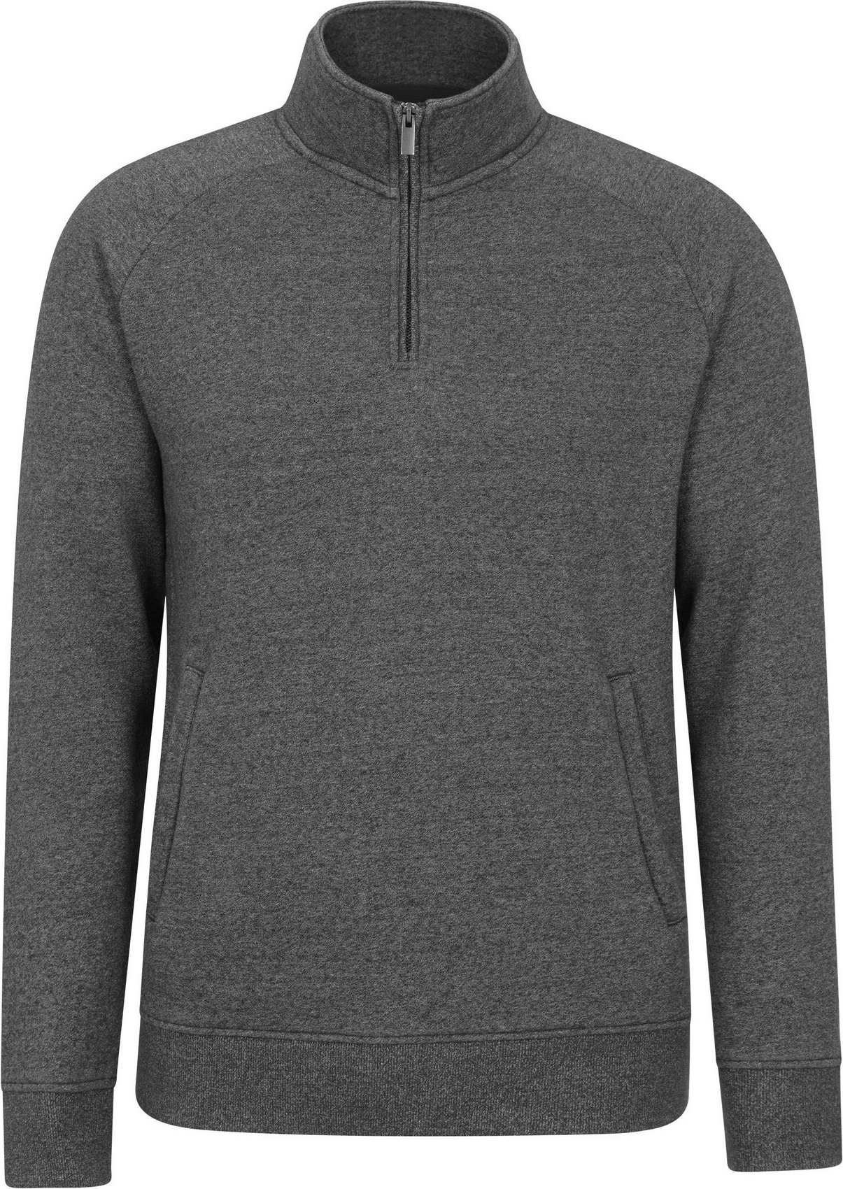 Mountain Warehouse Herren-Pullover „Bamburgh“ mit halbem Reißverschluss (Anthrazit)