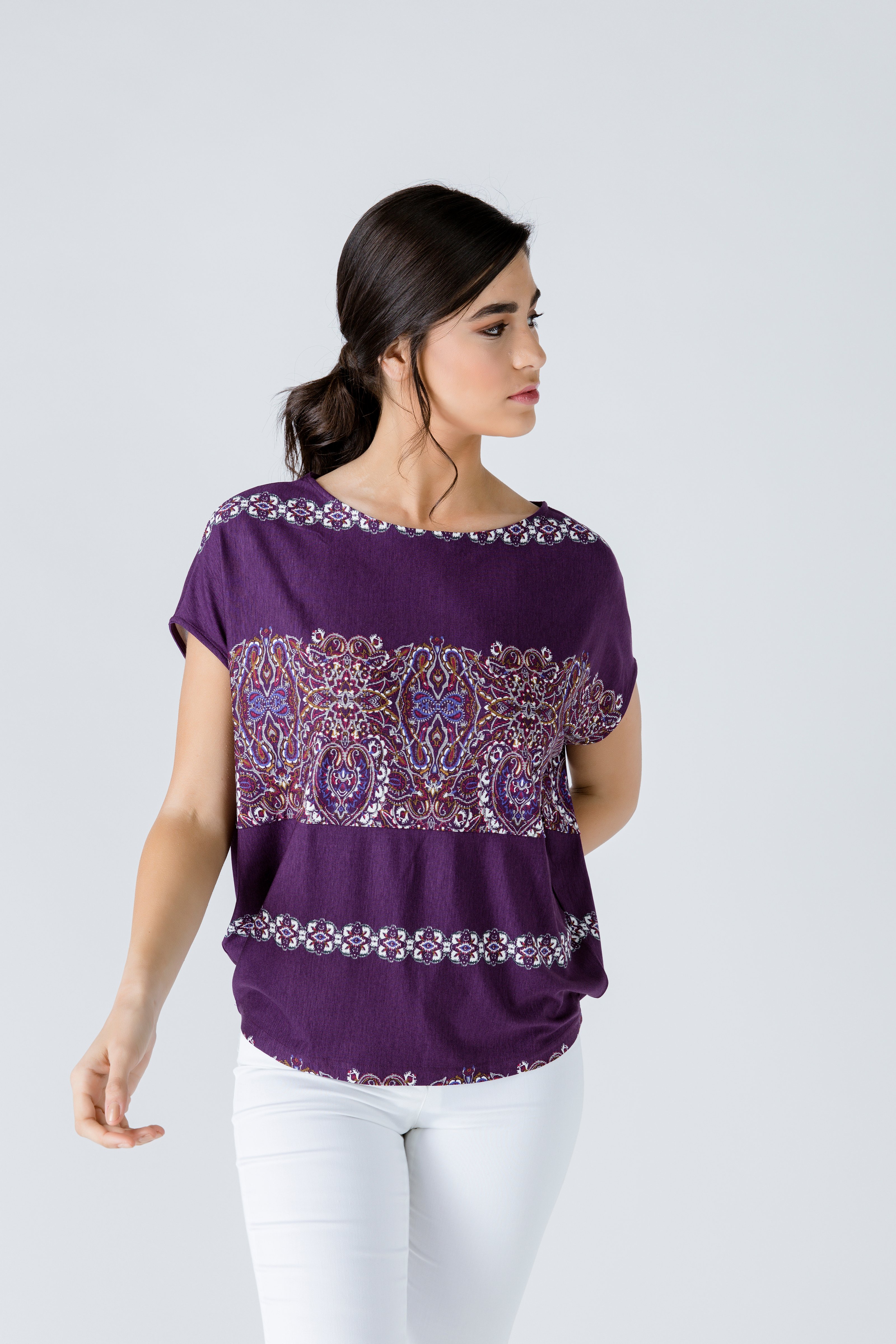 Übergröße Ärmelloses Druckoberteil