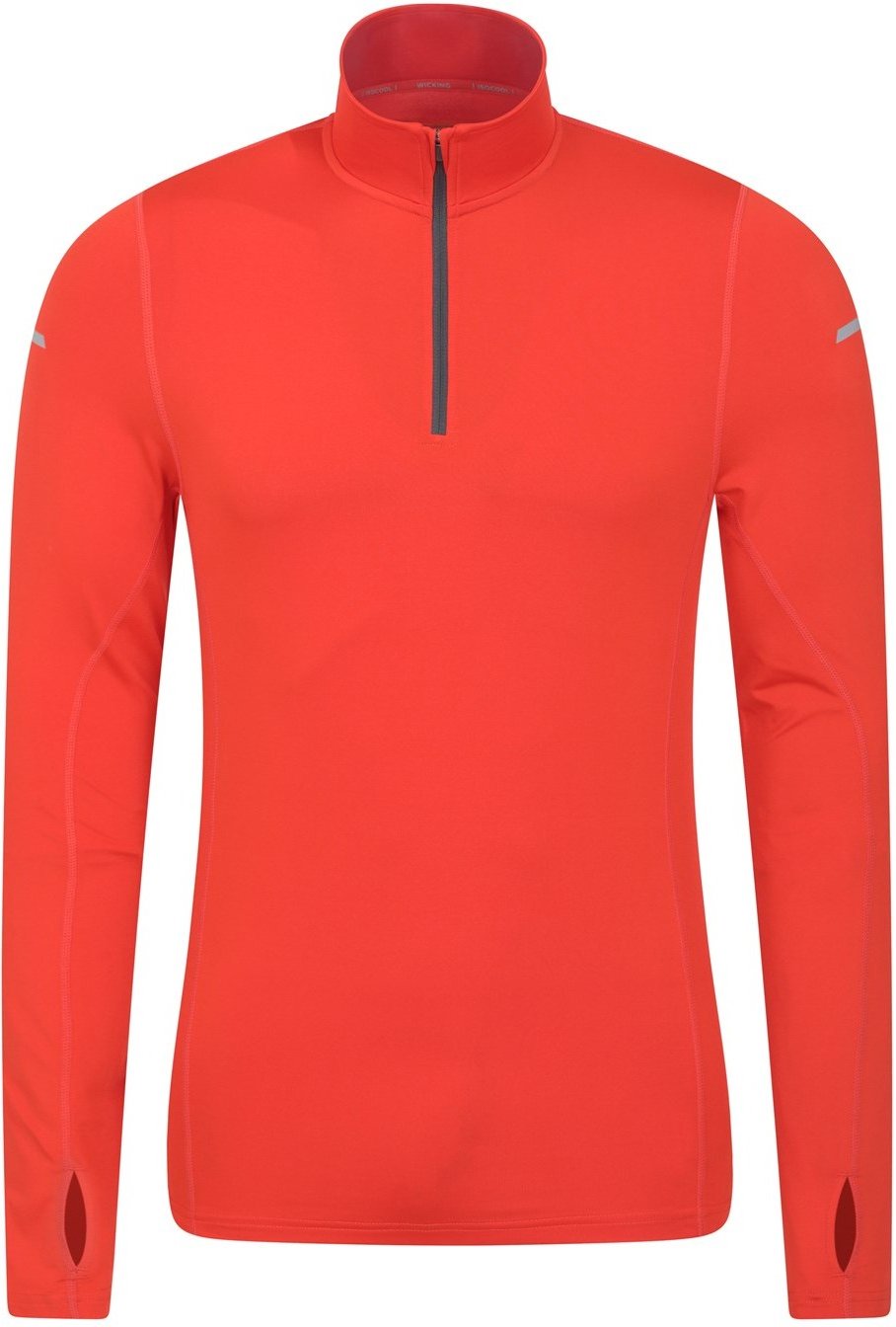 Mountain Warehouse Mens Vault Recycled Half Zip Langarm-Top (Orange)