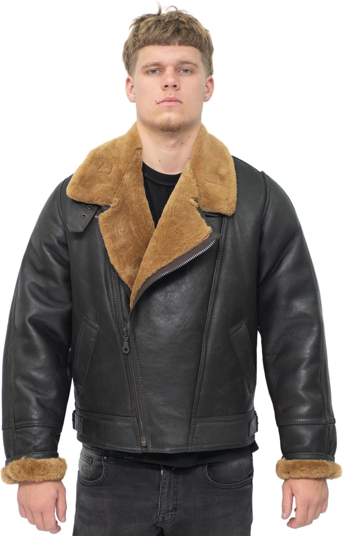 Herren-Bomberjacke aus Schaffellleder aus dem 2. Weltkrieg – Tucson