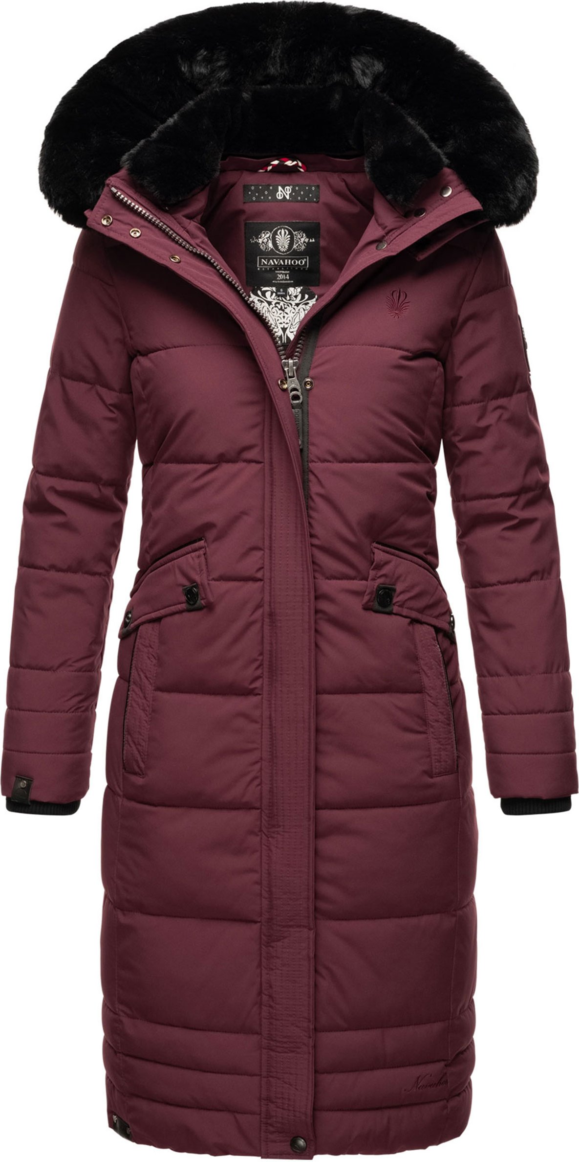 Navahoo Damen Winterjacke Fahmiyaa – Lang, Warm & Funktional mit Kapuze
