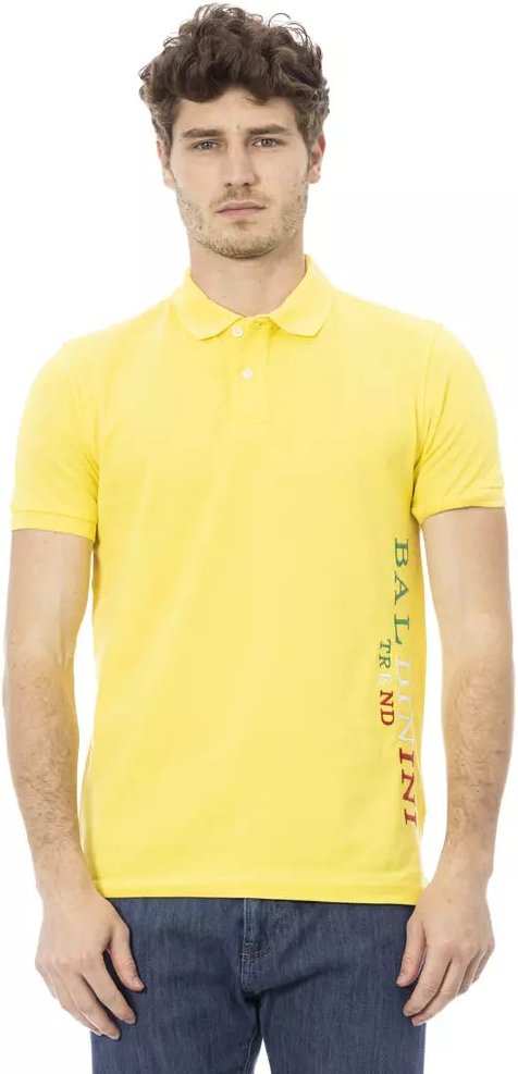 Baldinini Trend Gelbes Baumwoll Herren Poloshirt