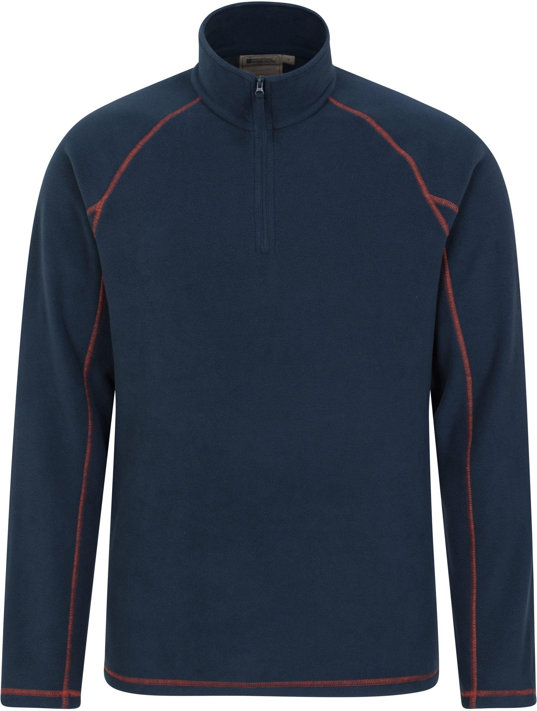 Mountain Warehouse - "Ashbourne II" Fleece-Oberteil mit halbem Reißverschluss für Herren (Marineblau)