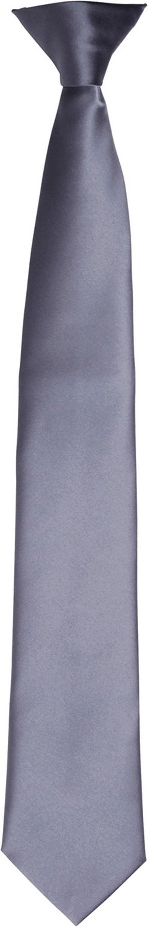 Premier Colours Satin-Krawatte für Herren (Stahl)