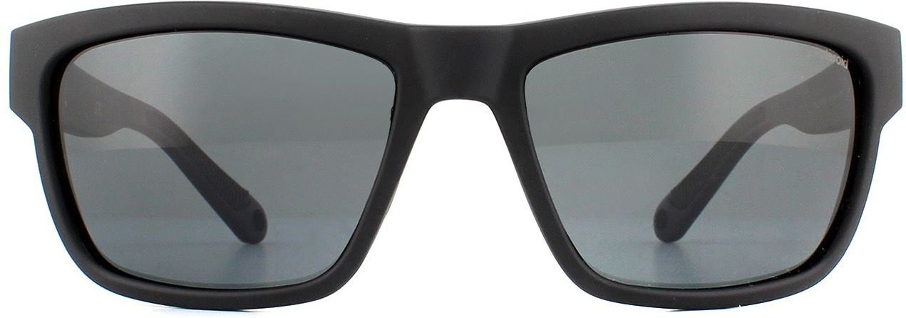 Polaroid Sport Wrap Mens Schwarz Grau Polarisierte Sonnenbrille