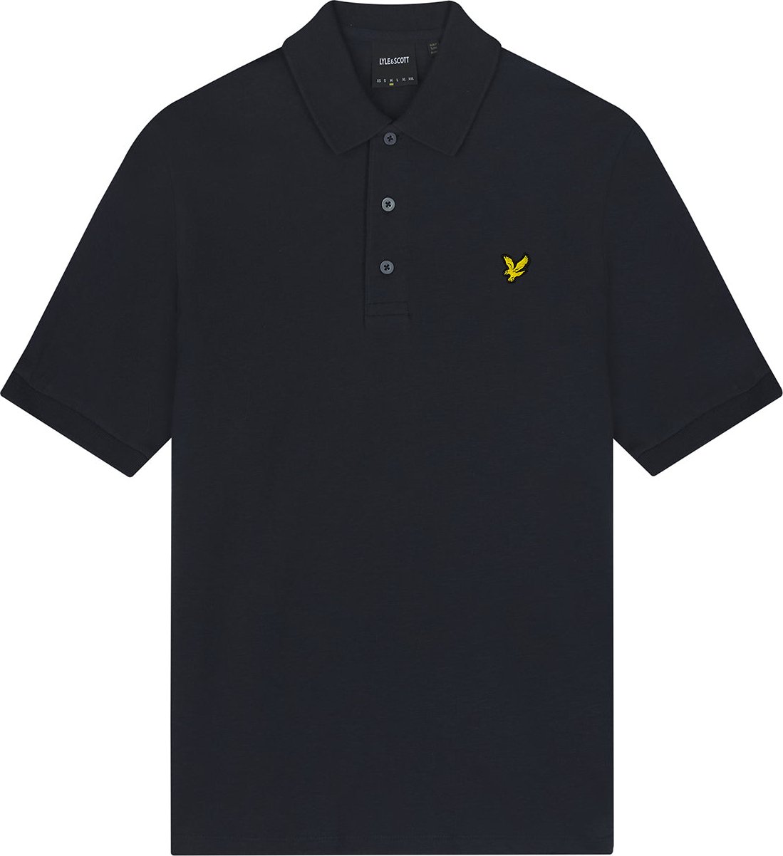 Herren Lyle & Scott Slub Polo-Shirt in Marineblau