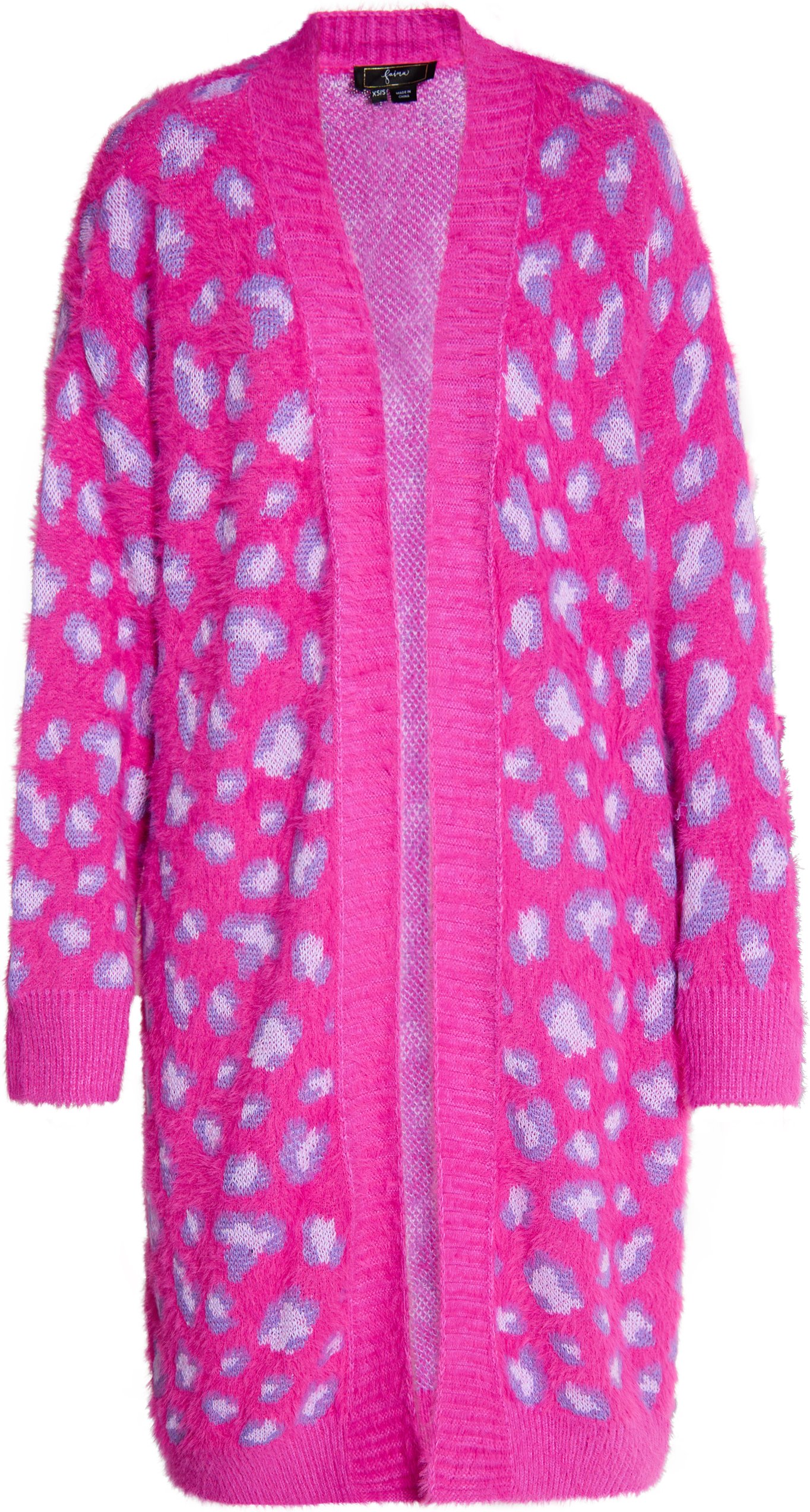 Faina Strickjacke Damen Rosa Mehrfarbig