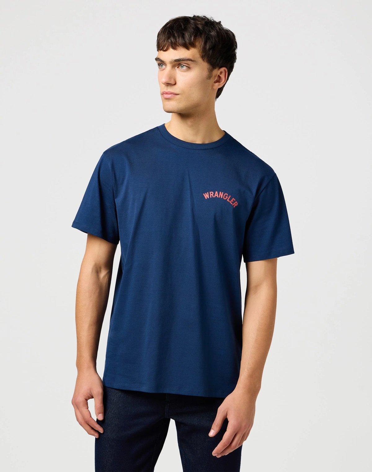 Wrangler – Grafik-T-Shirt, marineblau