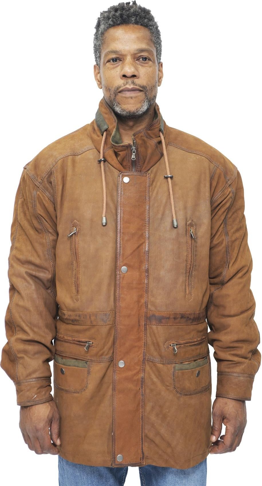 Herren-Parka-Mantel aus Nubukleder-Winnipeg