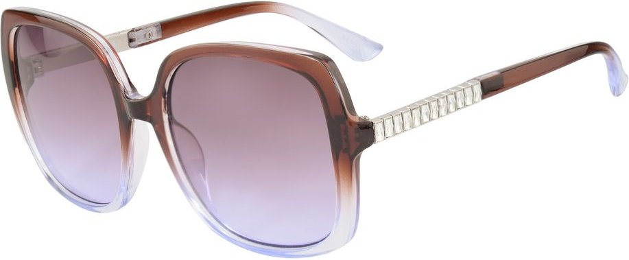 Übergroße quadratische Strass-Sonnenbrille