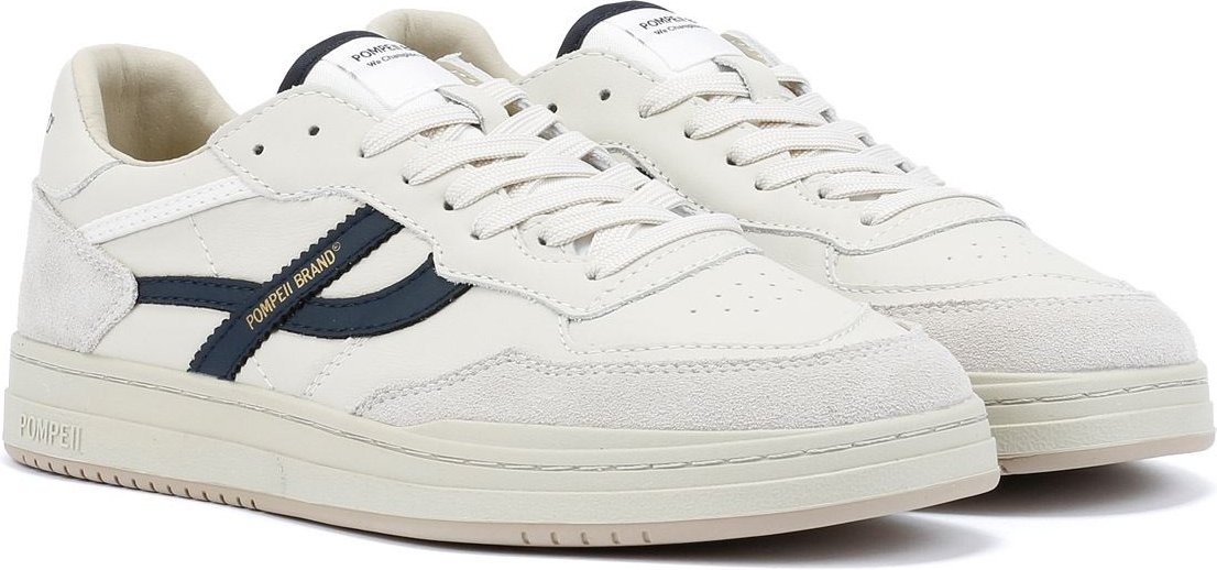 Pompeii Elan Leder Herren Weiße Sneakers