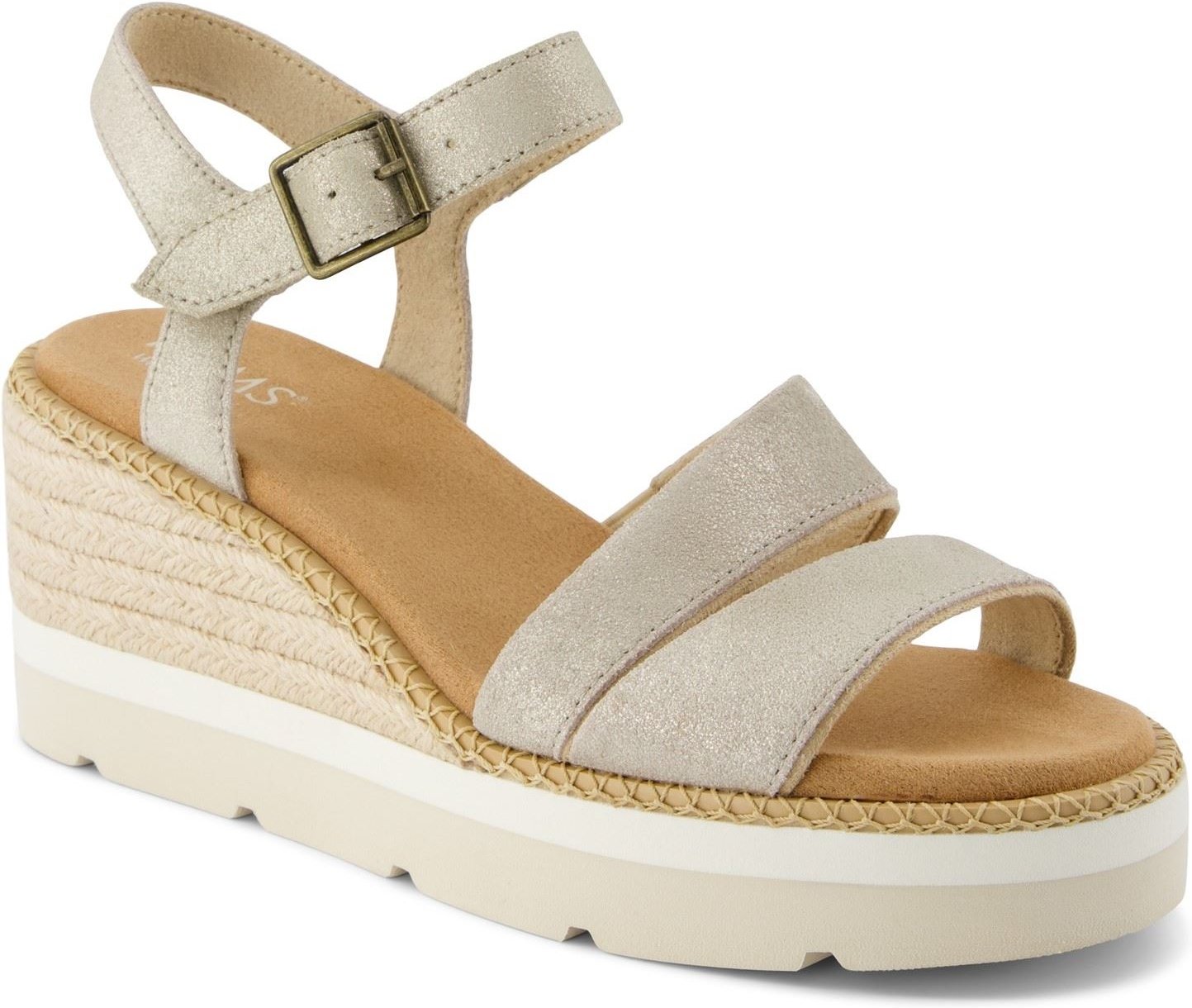 TOMS Darya Damen Sandalen aus Champagnerleder