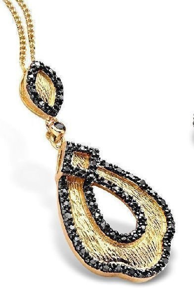 Orphelia Damen-Anhänger Sterling-Silber 925 mit Kette – Gold PEN-1901-B