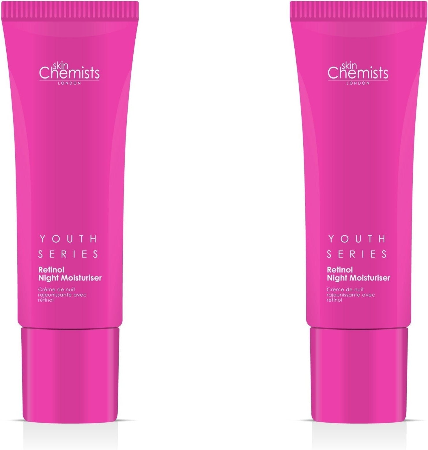 skinChemists Jugendserie Retinol & Bakuchiol Nachtfeuchtigkeitspflege 50ml x 2 Duo-Pack