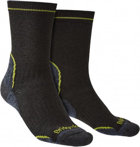Bridgedale - Herren Wandern Leichtgewicht Boot Socken - Schwarz / Lime