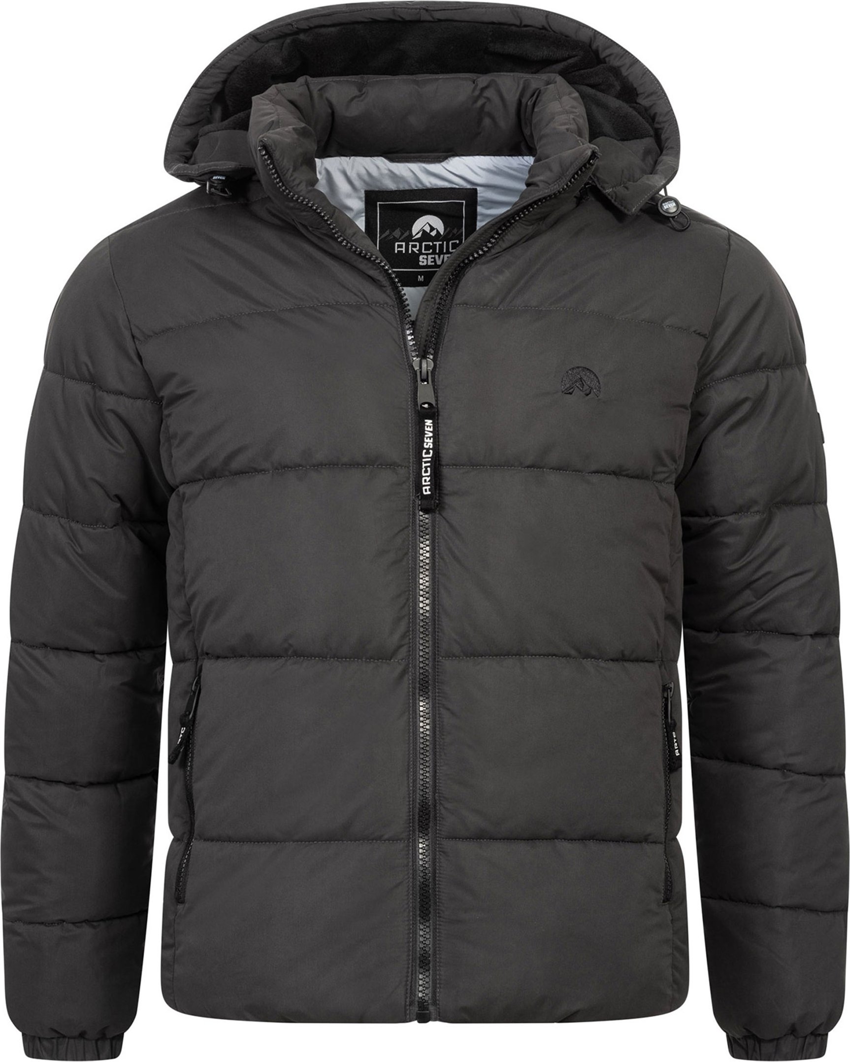 Arctic Seven Herren Winter Steppjacke Dunkelgrau