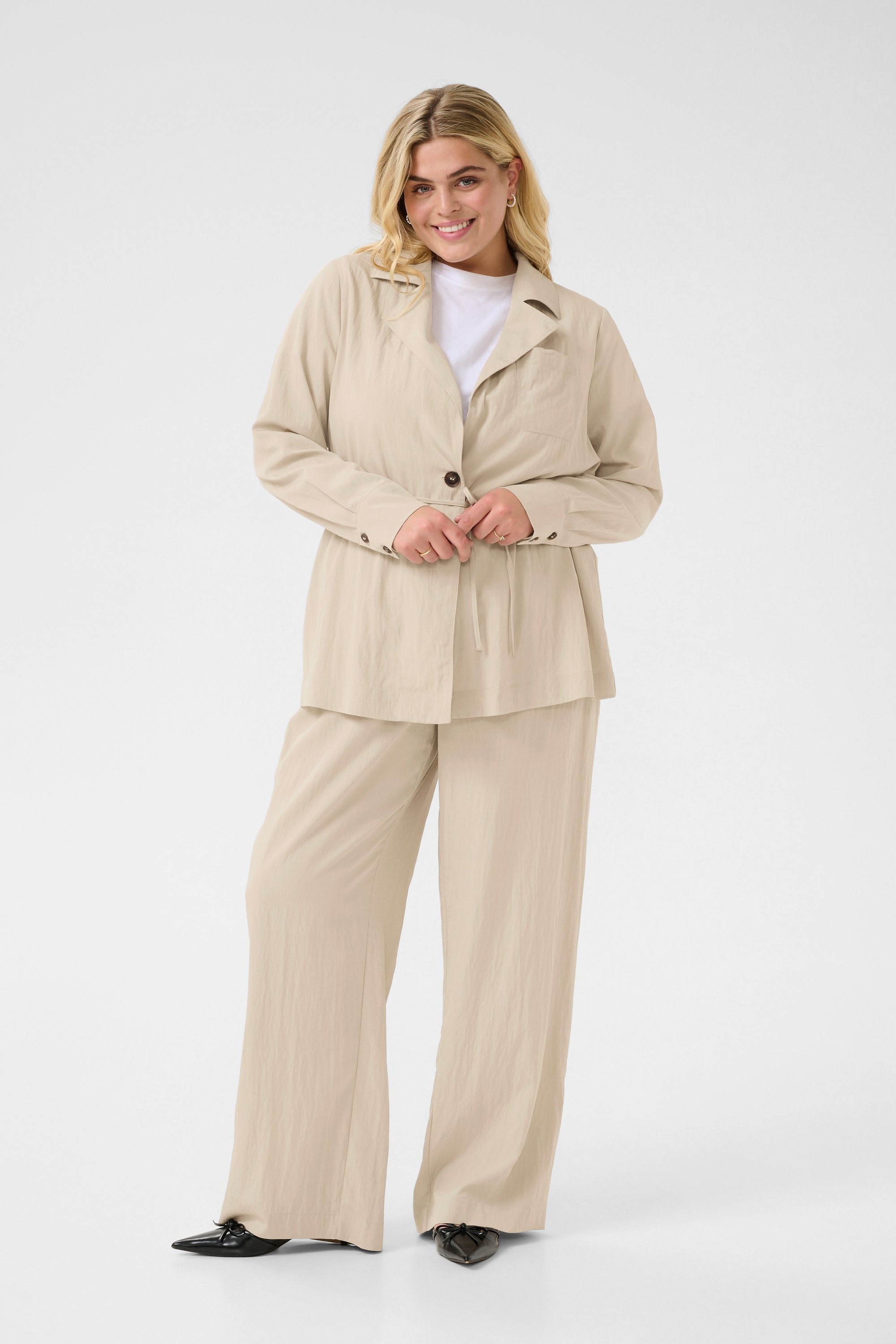 Langarm - Hemd KCtrina Loose fit cream