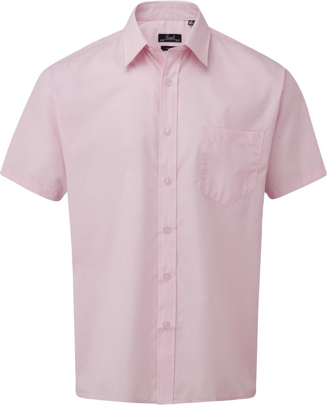 Premier Herren Popelin-Hemd, kurzärmlig (Pink)