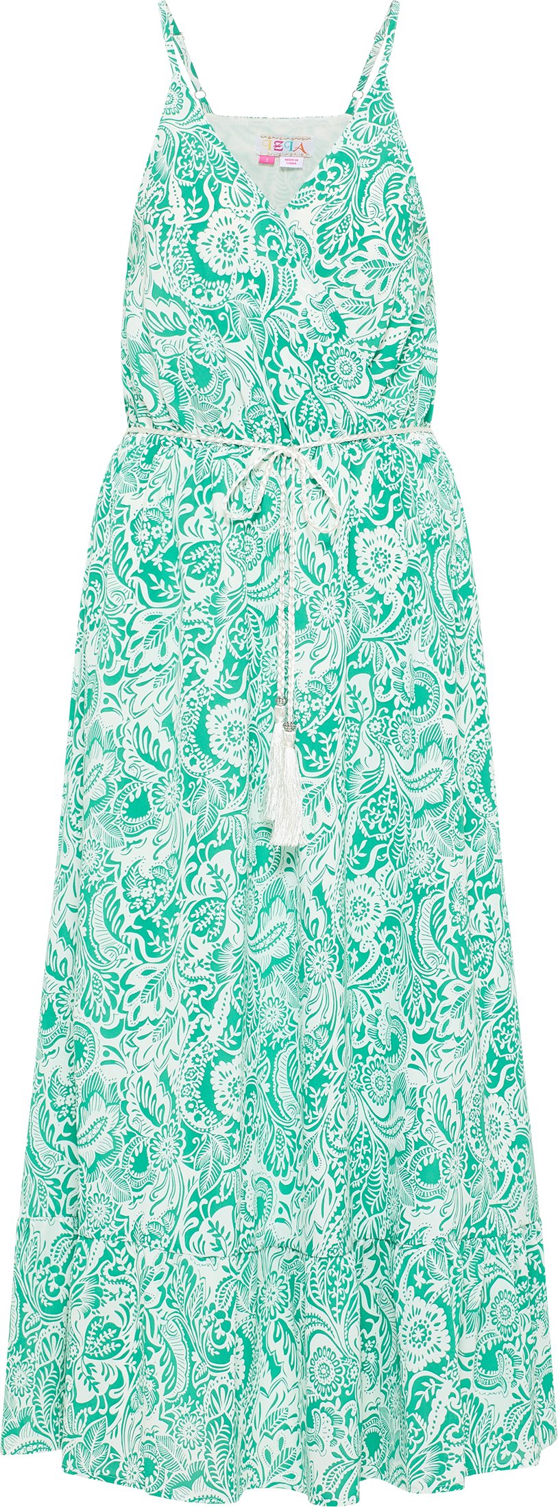 IZIA Kleid Damen Grün Weiss