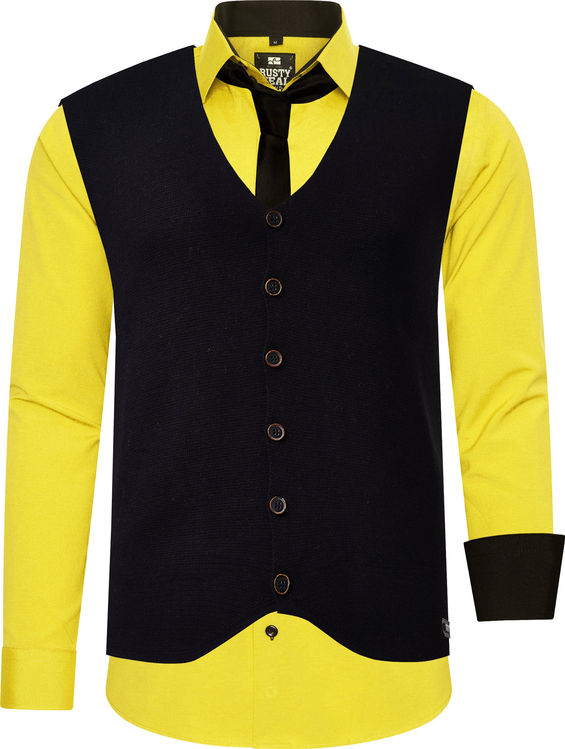 Hemd mit Weste und Krawatte 3-teilig