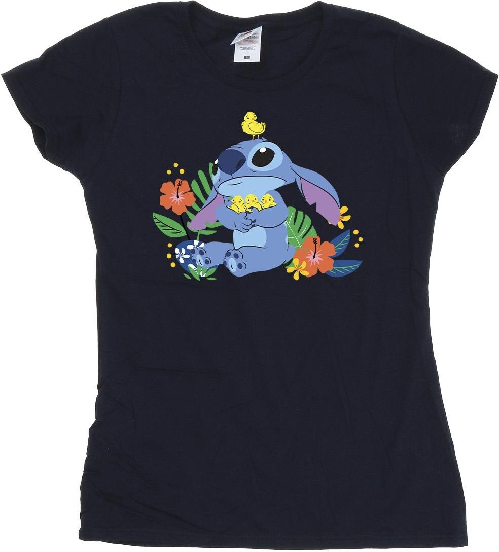 Disney - "Lilo & Stitch Birds" T-Shirt für Damen (Marineblau)