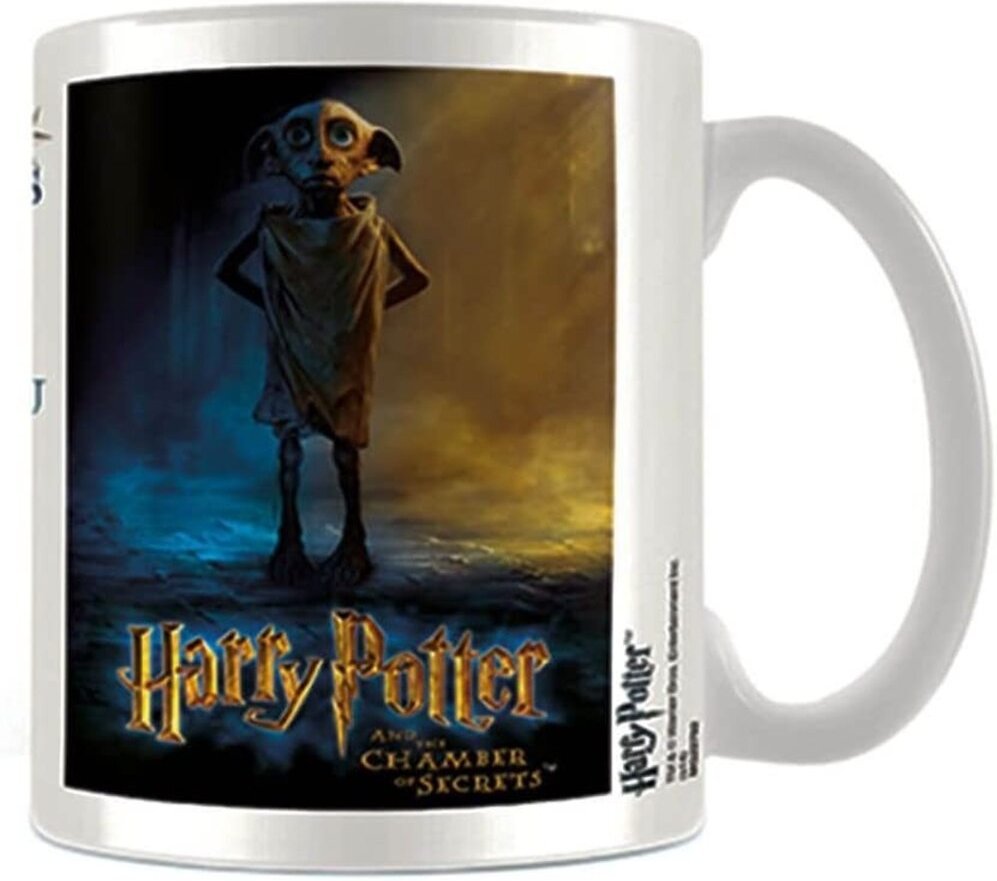 Harry Potter - Kaffeebecher Warning (Weiß/Blau/Gelb)