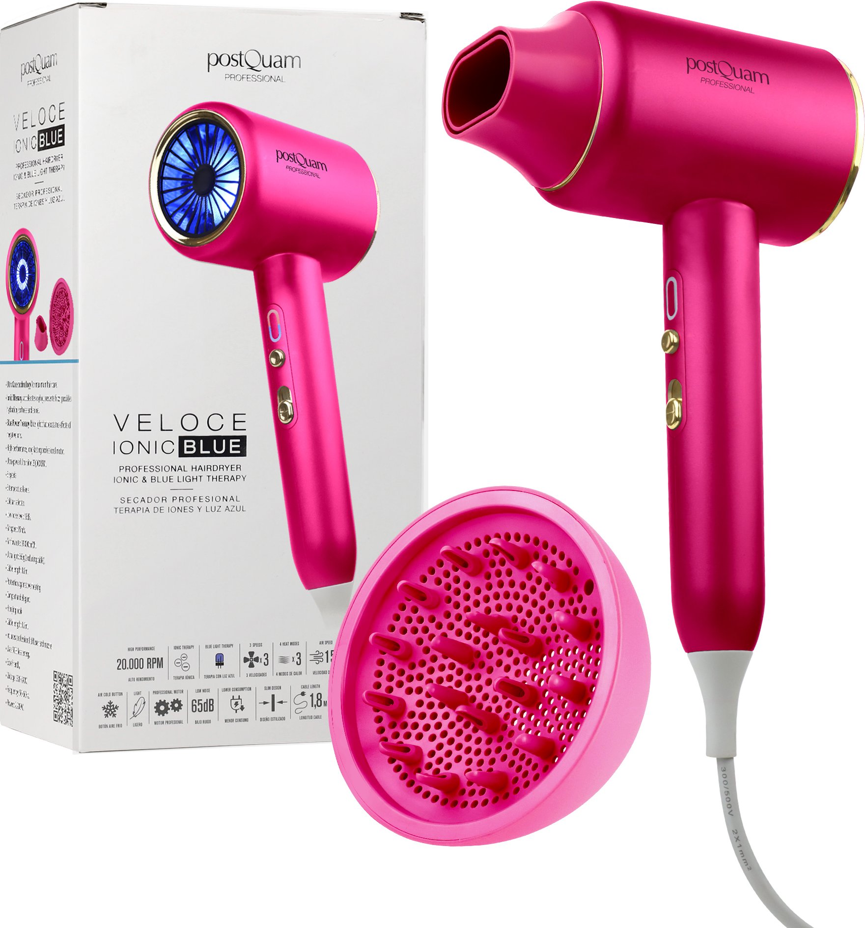 Veloce IONIC BLUE P Haartrockner