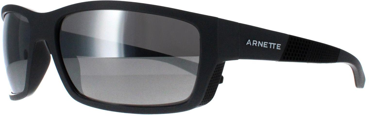Arnette Rectangle Herren Medium Grau Grau Spiegel Silber Polarisiert AN4336 Frambuesa