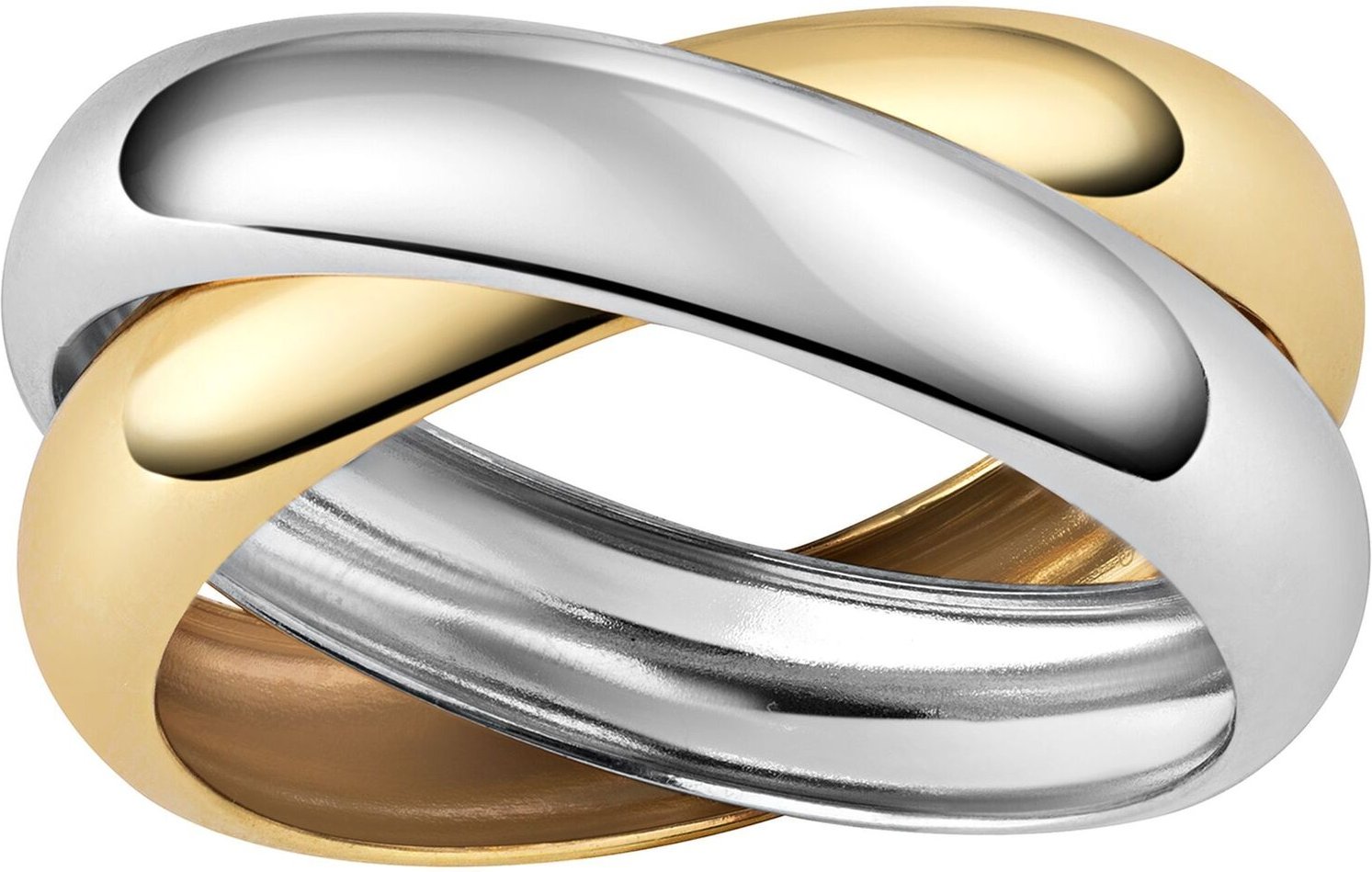 Fascination by Ellen K. Ring 375/- Gelbgold bicolor 2-reihig