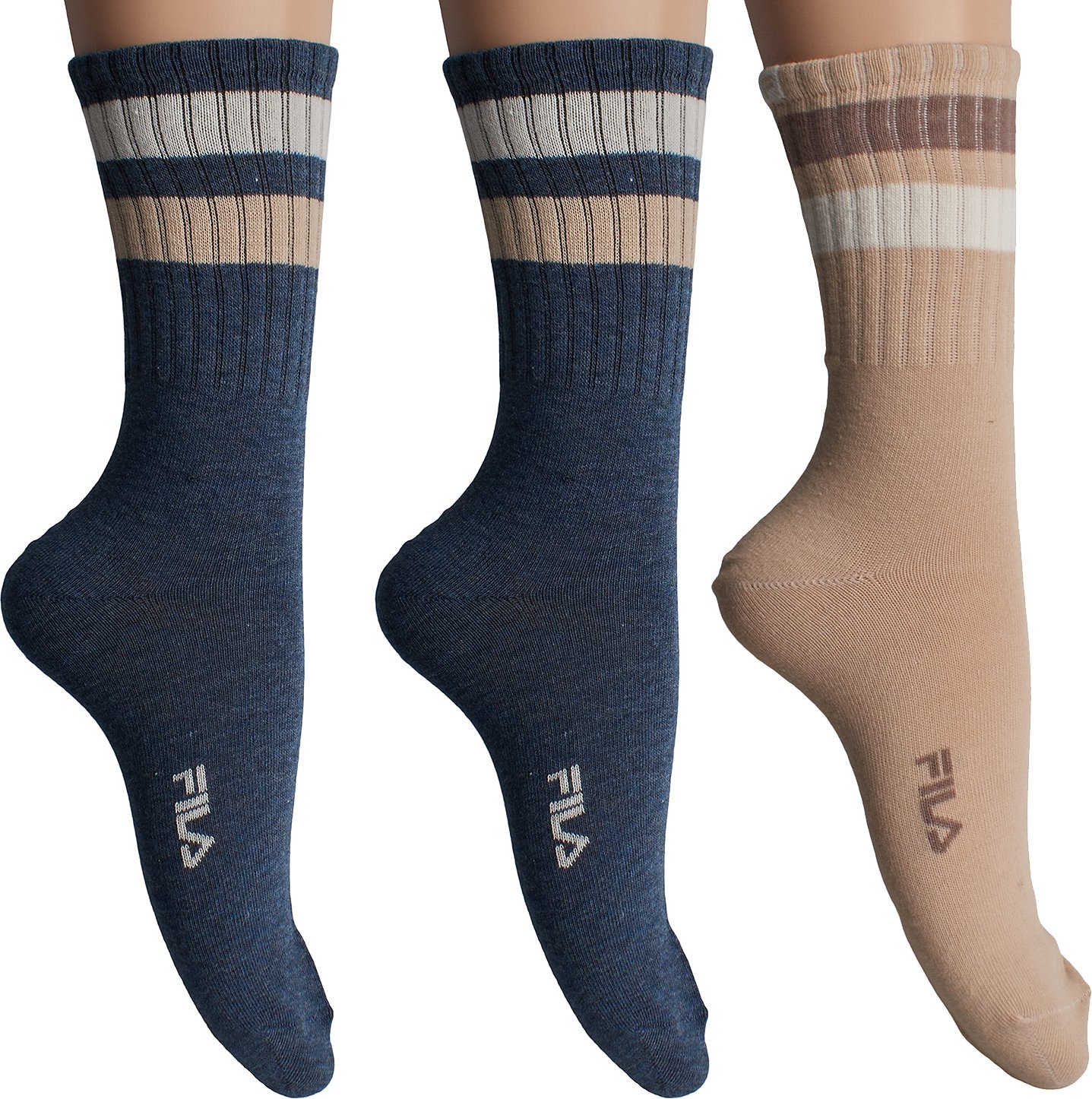 3er-Pack lange Baumwollsocken F3609 für Männer und Frauen