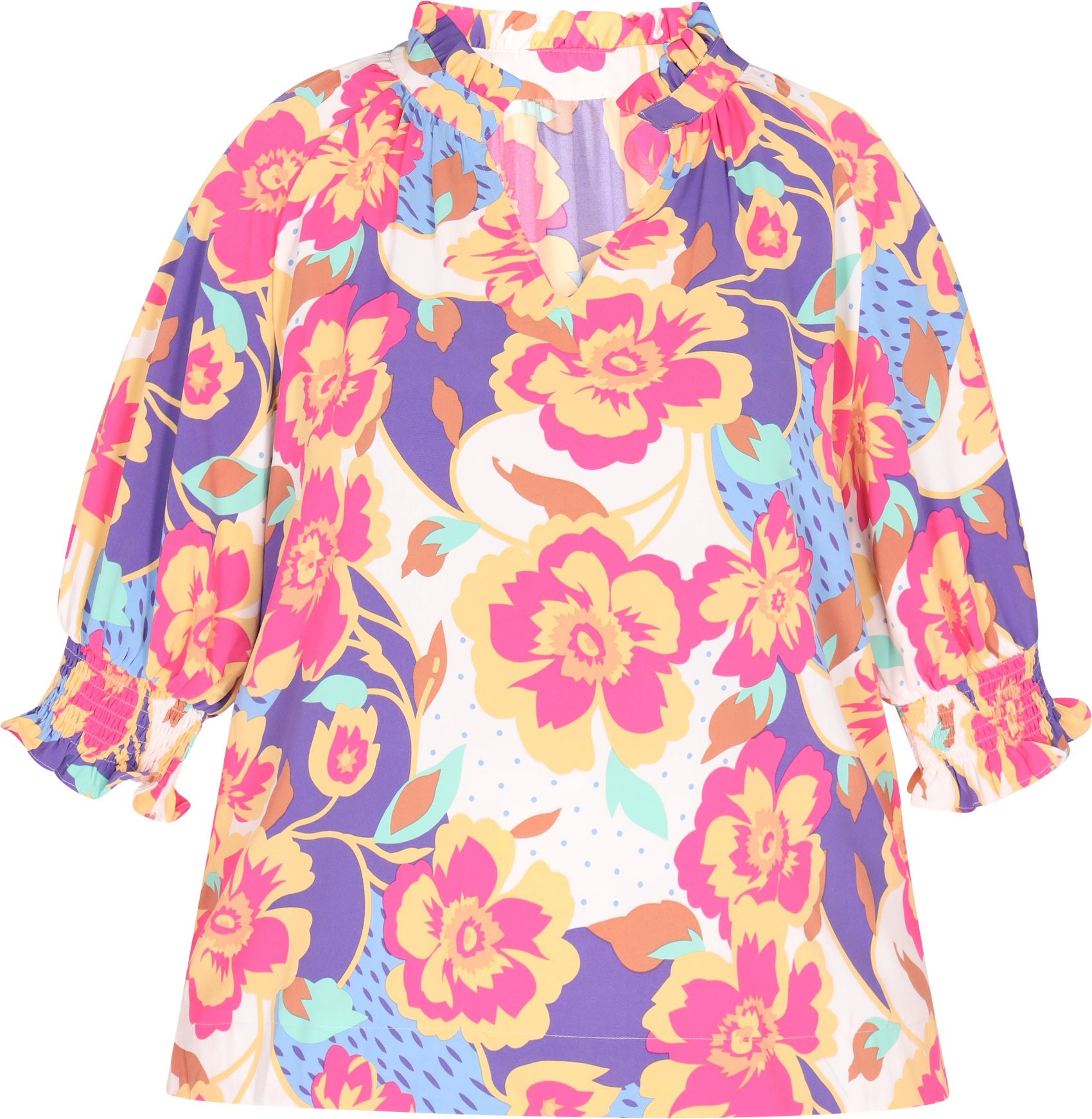 usha Bluse in großen Größen Damen rosarot