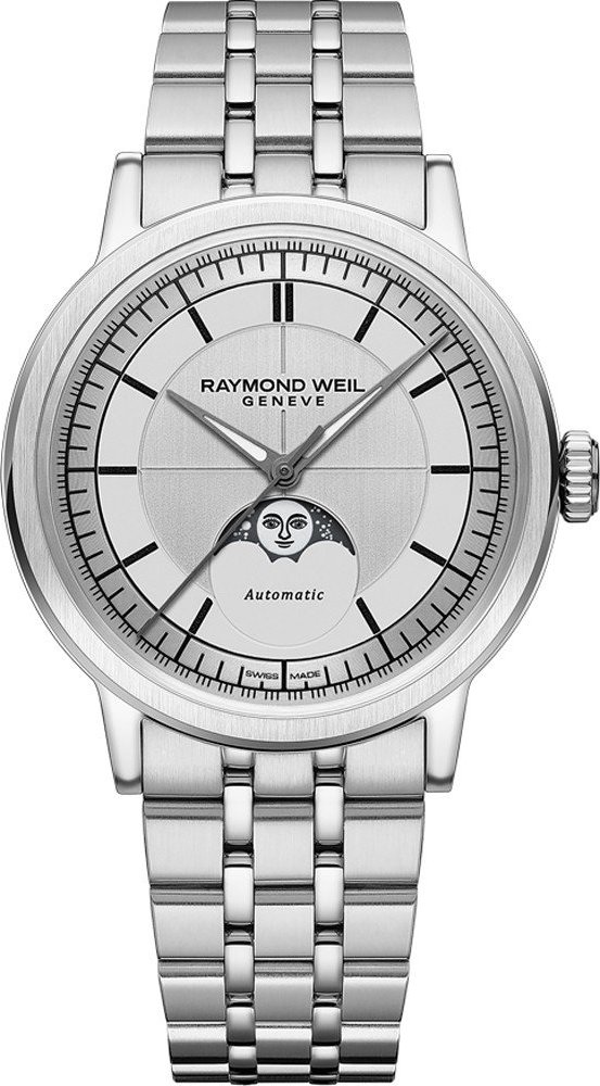 Raymond Weil Millesime Silber Herren Armbanduhr 2945-ST-65001