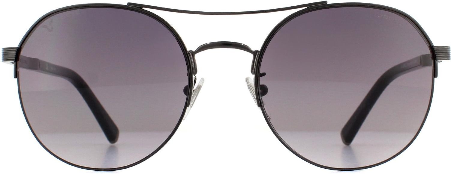 Police Aviator Mens Shiny Gunmetal Smoke Gradient Sonnenbrille